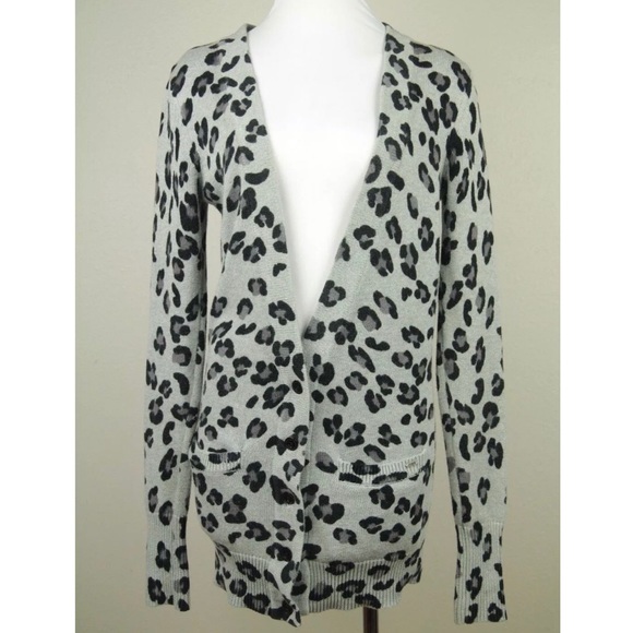 pink cheetah print cardigan